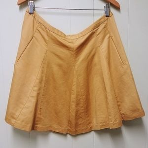 J. Crew Gold Linen Skirt